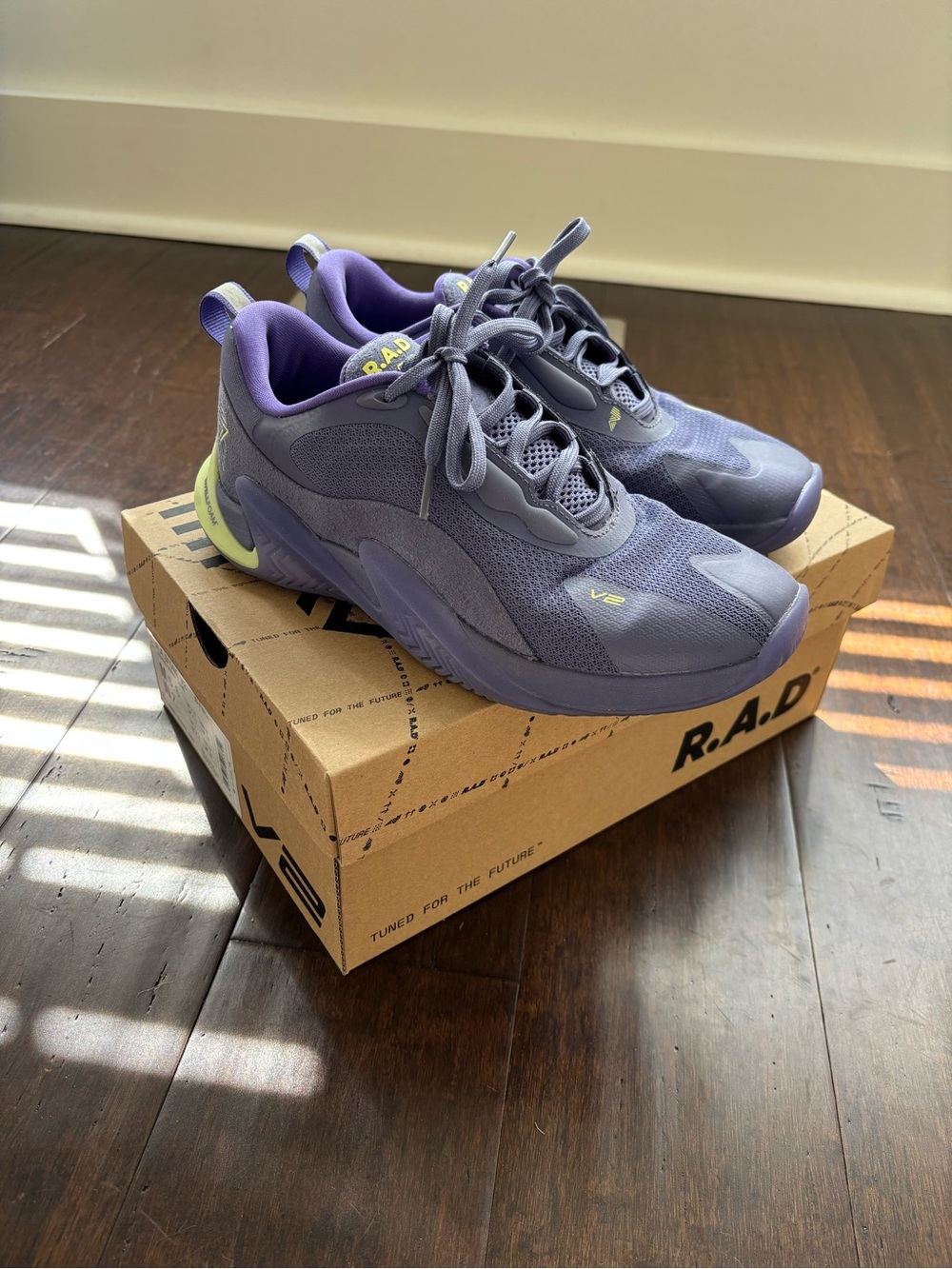 R.A.D. Women's PurpleSneaker with Lime Accent
